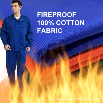Tecido 100% algodão à prova de fogo para soldagem de roupas de trabalho